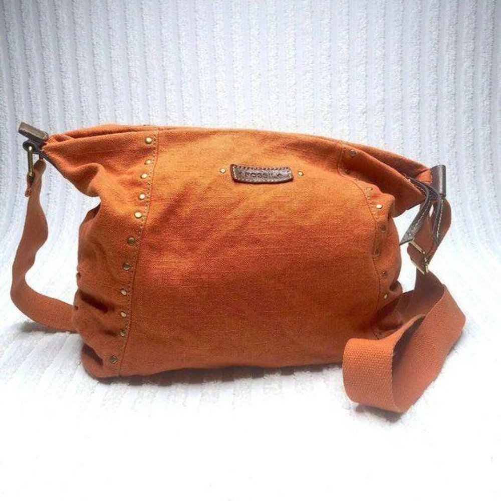 Fossil Orange Shoulder Bag